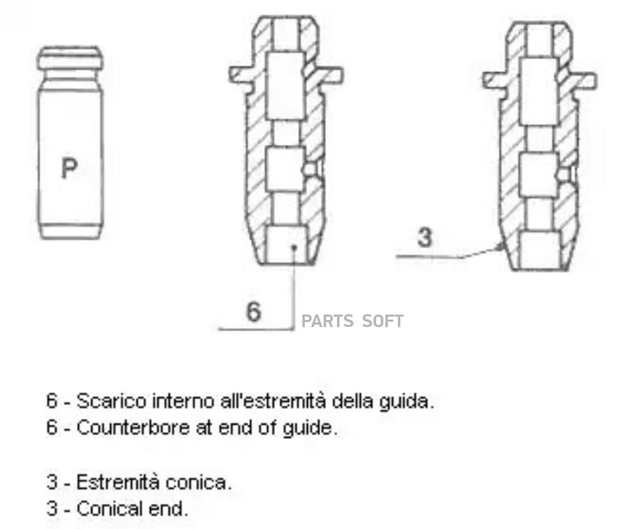 

METELLI 012935 01-2935_направляющая клапана выпускного! 6.60x12.11x47\ Mitsubishi Pajero 3