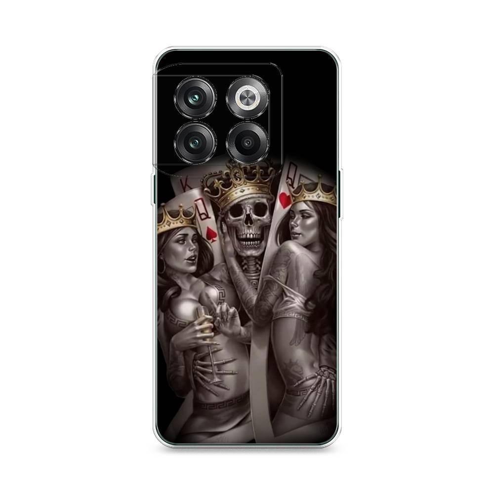 

Чехол на OnePlus 10T "Карты король и королевы", Серый;желтый, 153150-6