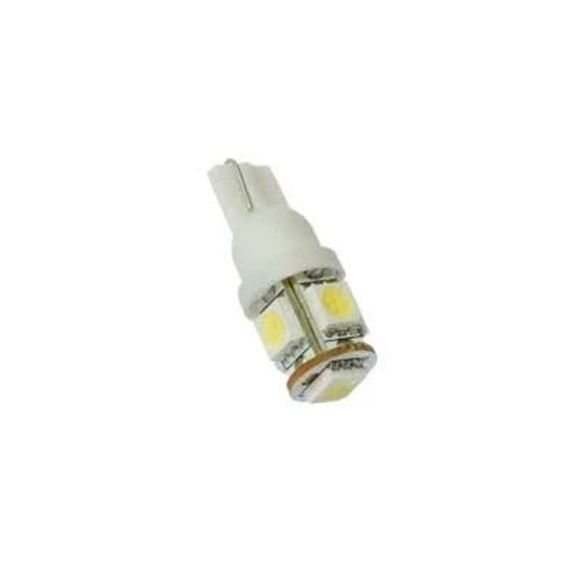 фото Лампа подсветки светодиодная t10 12v 5w bg-group (t10-1led, габарит. огни) (10 шт.)