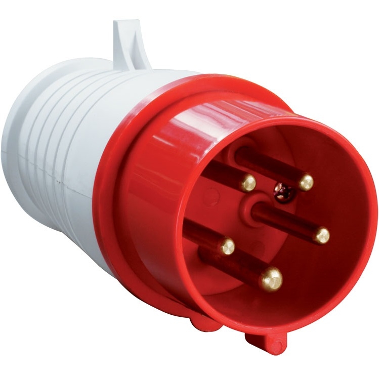

Вилка iEK 025 3P + PE + N с заземлением, 32 А, 380 В, IP44, Красный;серый