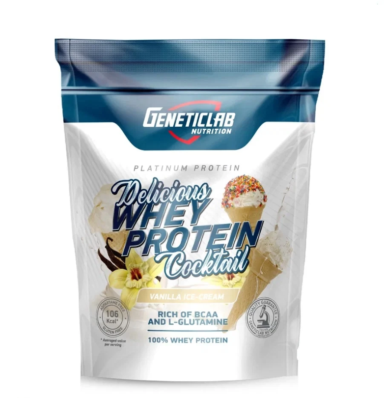 Протеин Geneticlab Delisiuos Whey Protein Coctail 900 г Ваниль