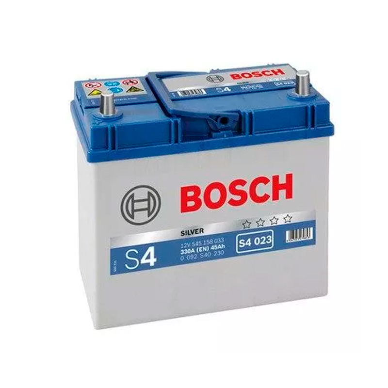 фото Аккумулятор легковой bosch s4 silver 023 45 а/ч 330а asia прямая полярность s4 023