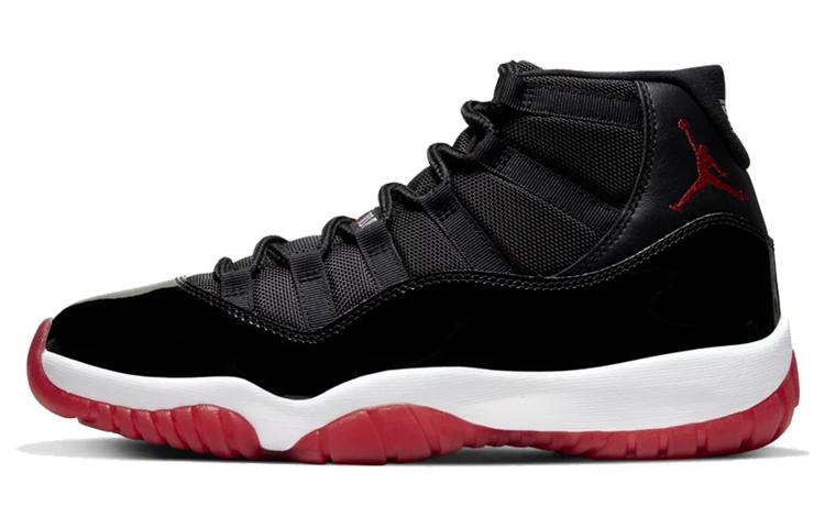 

Кроссовки унисекс Jordan Air Jordan 11 bred черные 47.5 EU, Черный, Air Jordan 11 bred