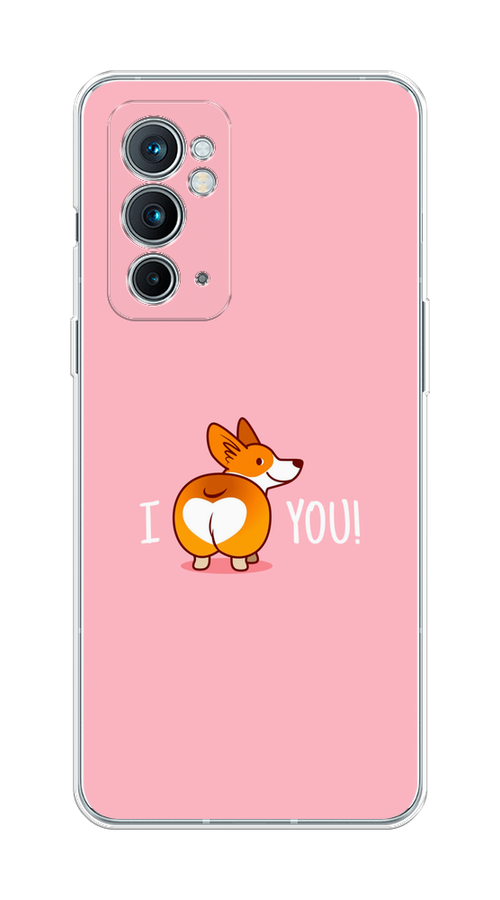 

Чехол на OnePlus 9RT "Корги I love you", Розовый;коричневый;белый, 152050-1