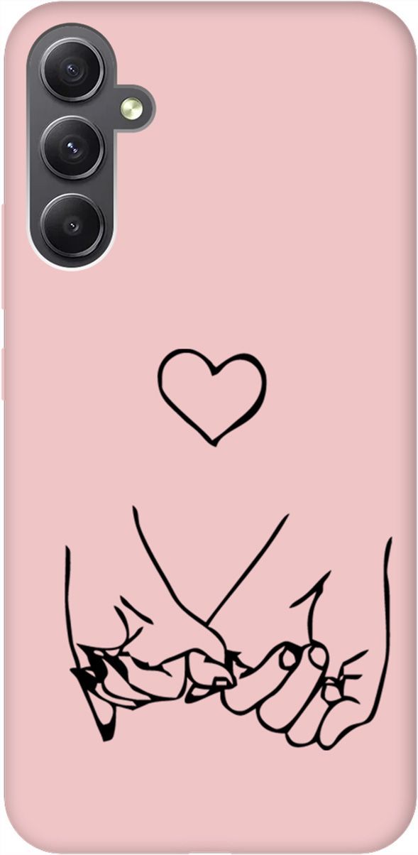 

Чехол на Samsung Galaxy A34 5G с принтом "Lovers Hands" розовый, Розовый;черный, 158746