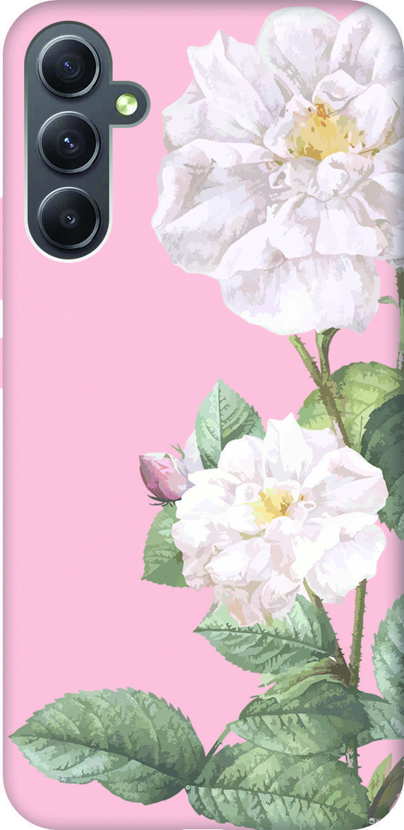 

Чехол на Samsung Galaxy A34 5G "White Rose" розовый, Розовый;черный, 158746