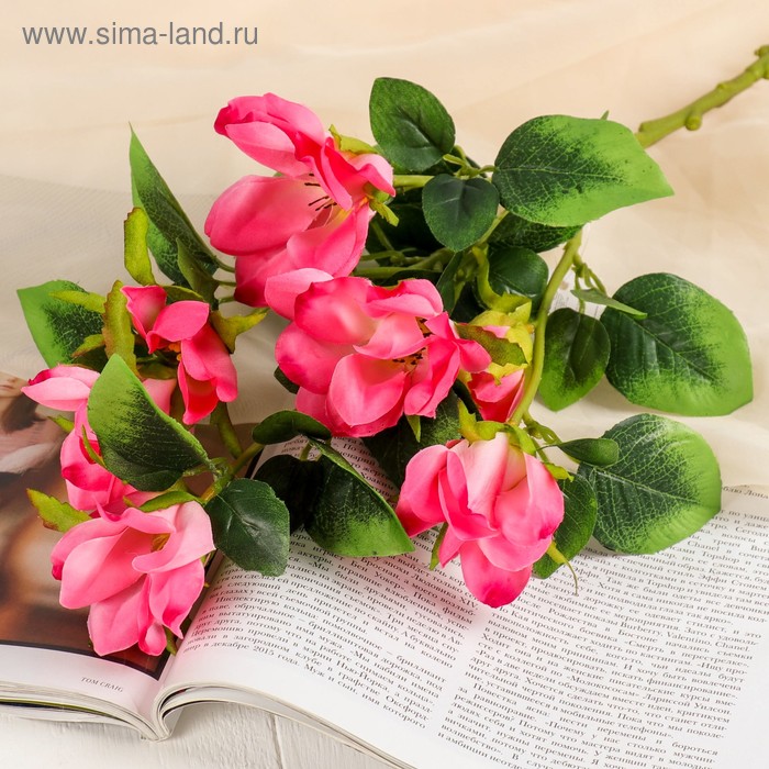 

Цветы искусственные Магнолия 5*56 см, розовая