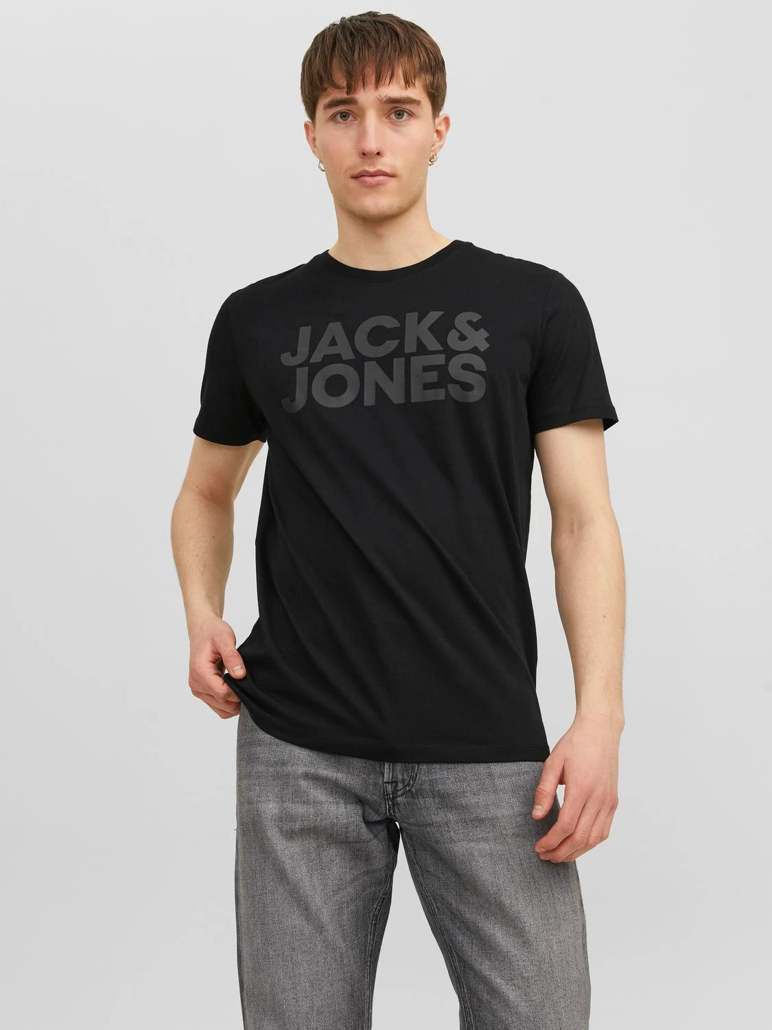 

Футболка мужская Jack & Jones Corp Logo Tee 12151955 черная S, Черный, Corp Logo Tee