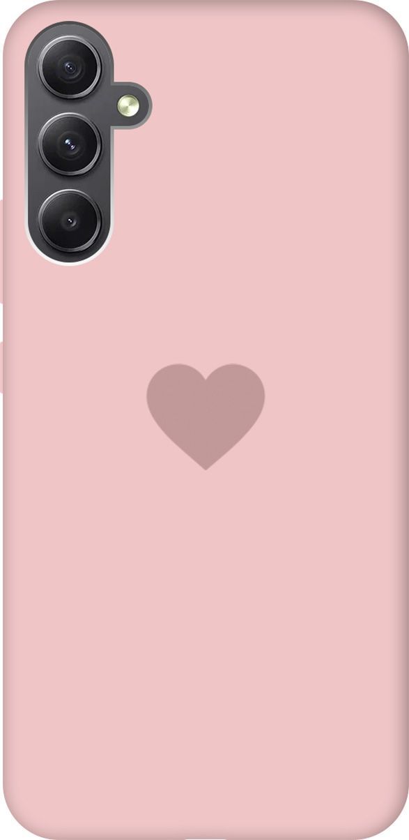 

Чехол на Samsung Galaxy A34 5G Silky Touch Premium с принтом "Heart" розовый, 158745