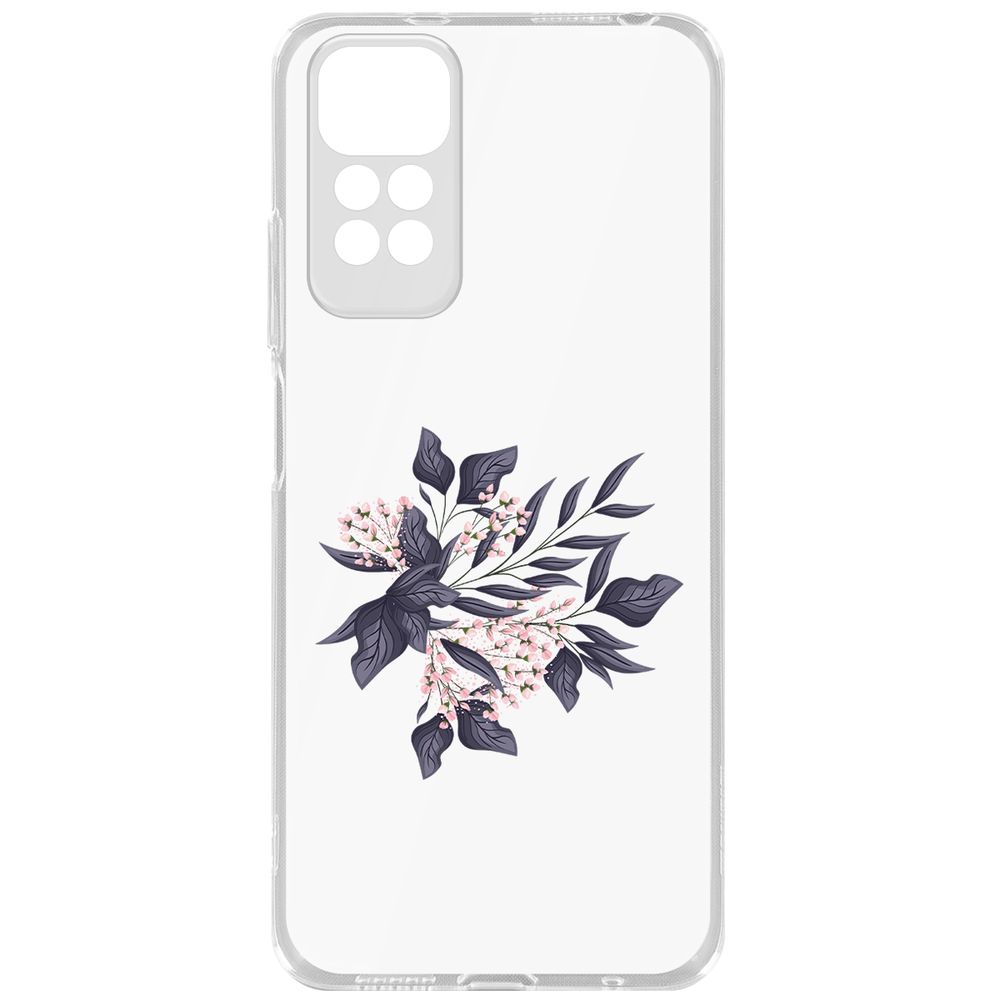 

Чехол-накладка Krutoff Clear Case Розовые бутоны для Poco M4 Pro, Прозрачный