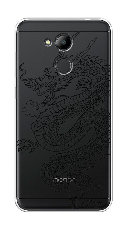 

Чехол на Honor 6C Pro "Большой китайский дракон", Черный;серый, 63850-1