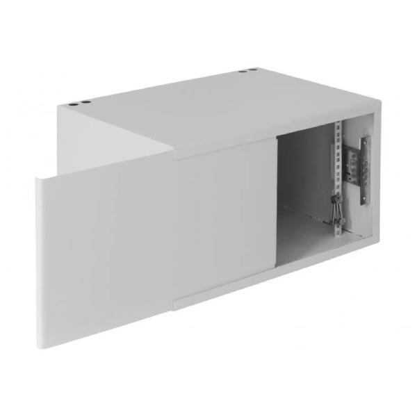 фото Netlan настенный антивандальный шкаф пенального типа, 7u, ш520хв320хг400мм, oem, серый ec-