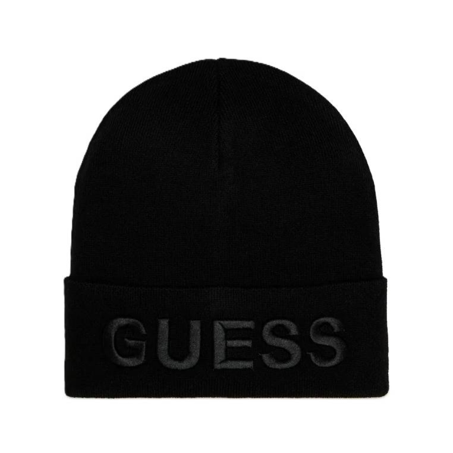 Шапка бини мужская GUESS AM5027POL01 black р58 5500₽