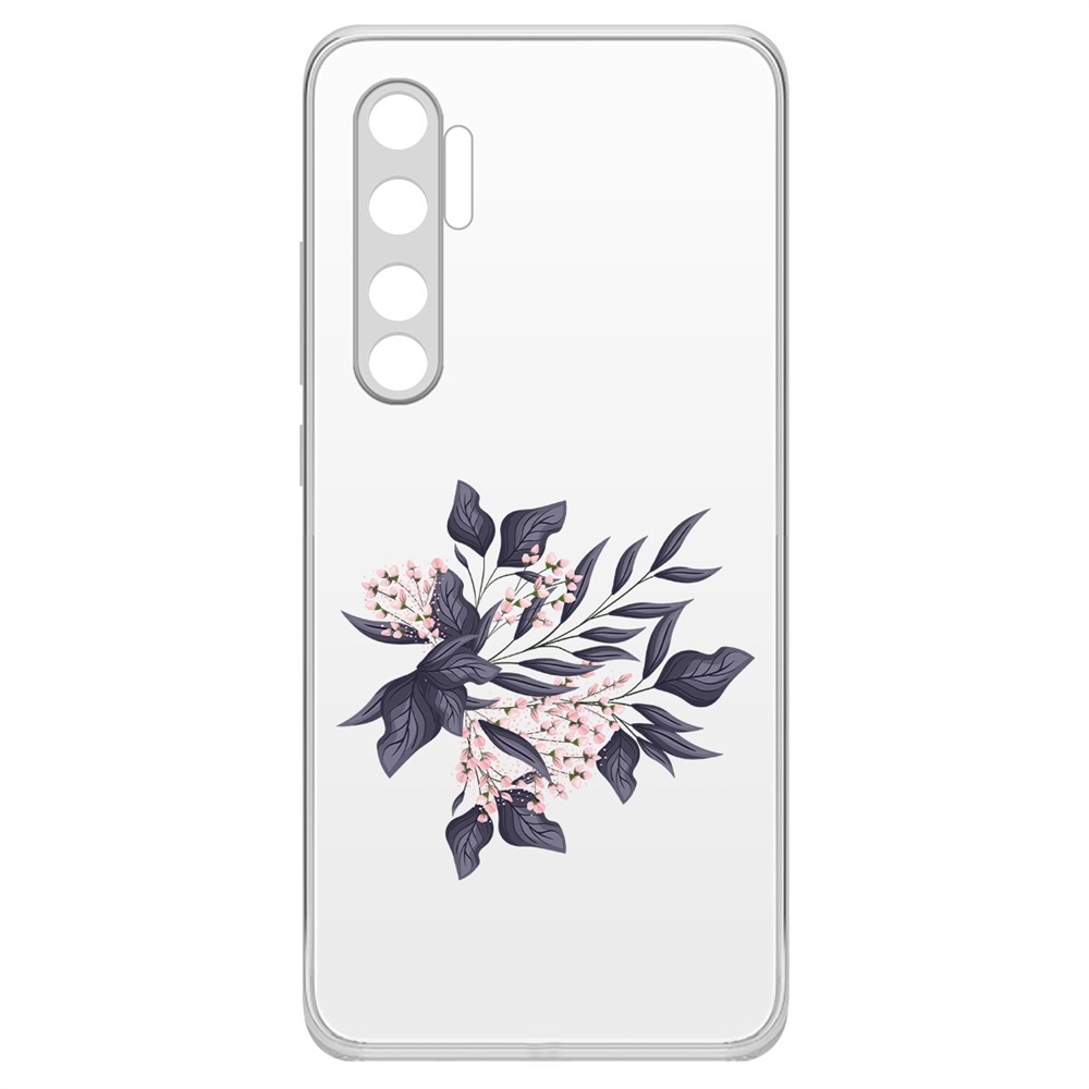 

Чехол-накладка Krutoff Clear Case Розовые бутоны для Xiaomi Mi Note 10 Lite