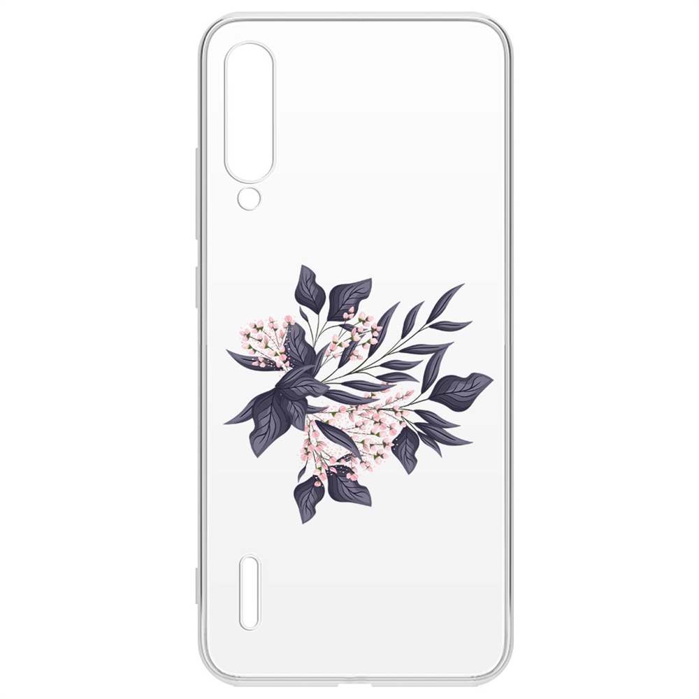 

Чехол-накладка Krutoff Clear Case Розовые бутоны для Xiaomi Mi 9 Lite