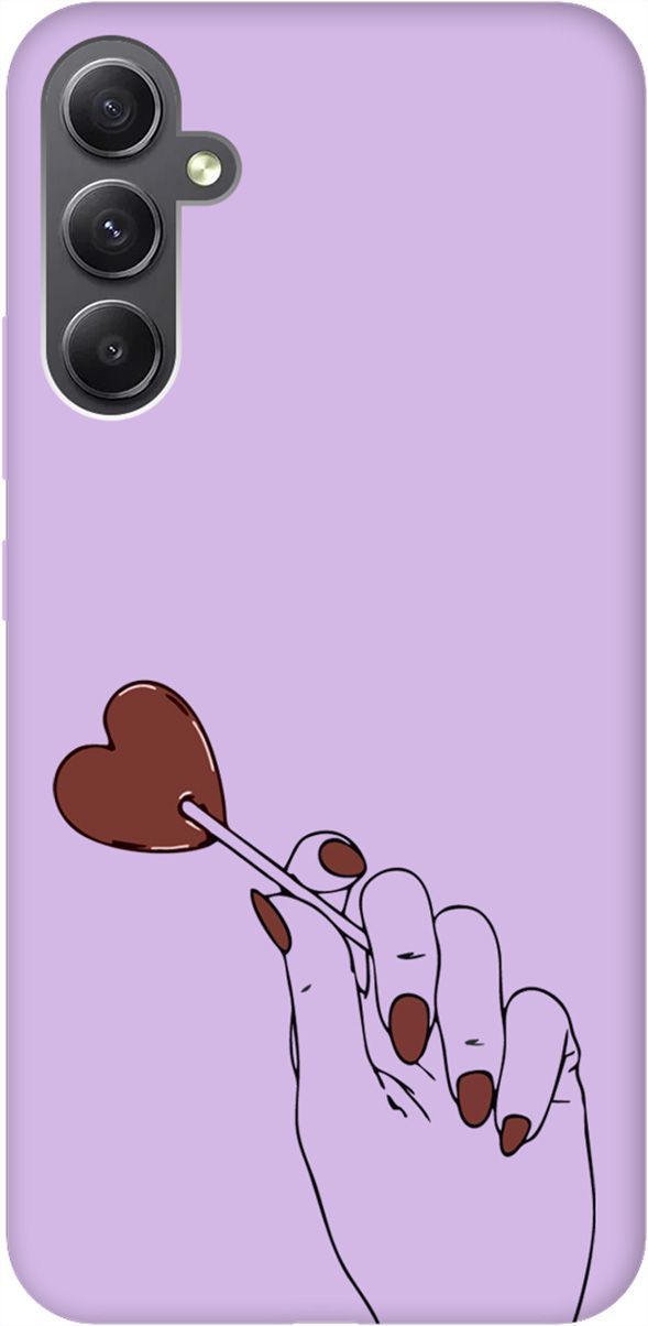 

Чехол на Samsung Galaxy A34 5G с принтом "Heartbreaker" сиреневый, Фиолетовый;красный, 158745