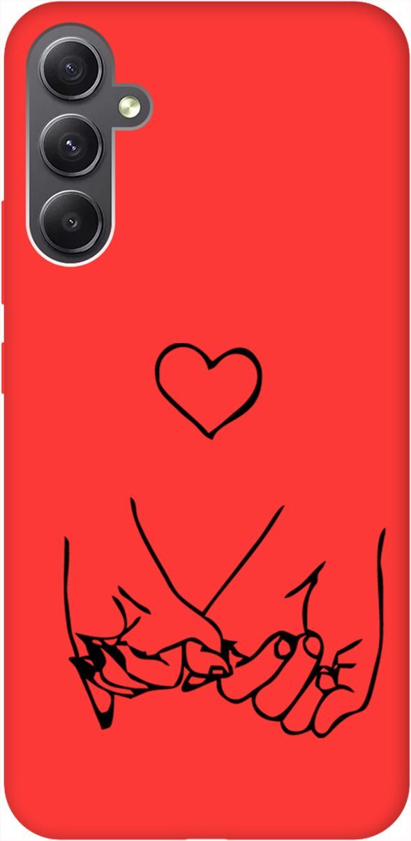 

Чехол на Samsung Galaxy A34 5G "Lovers Hands" красный, Красный;серый, 158746