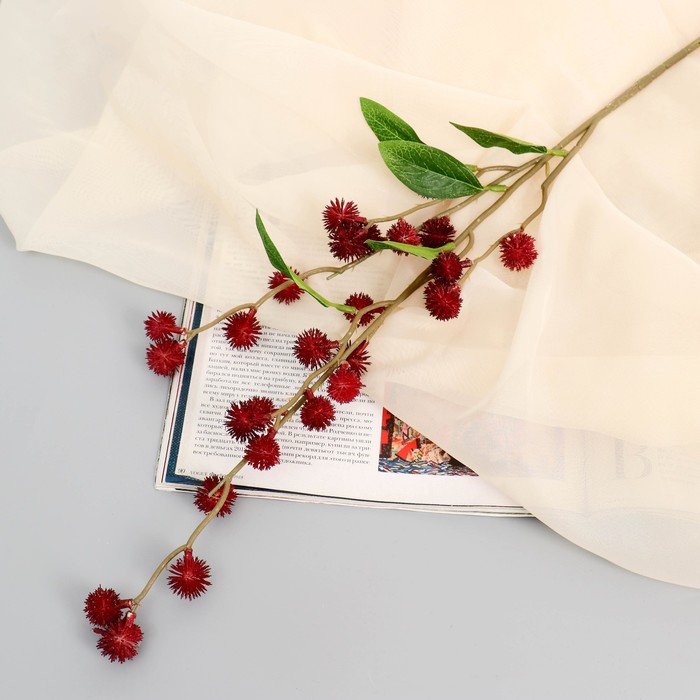 

Цветы искусственные Кровохлебка 83 см, бордовый, Красный