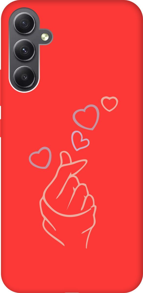 

Чехол на Samsung Galaxy A34 5G "K-Heart" красный, Красный;розовый, 158745