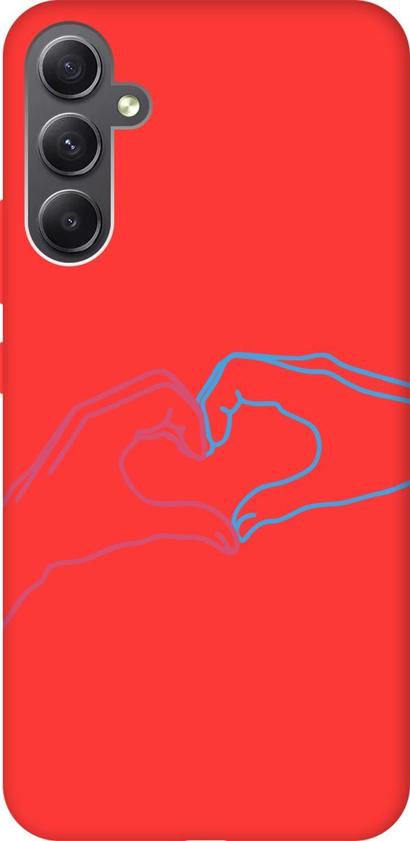 

Чехол на Samsung Galaxy A34 5G "Fall in Love" красный, Красный;синий, 158745