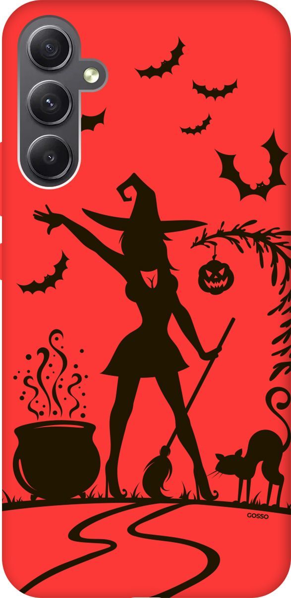 

Чехол на Samsung Galaxy A34 5G "Witch and Boiler" красный, Красный;черный, 158745