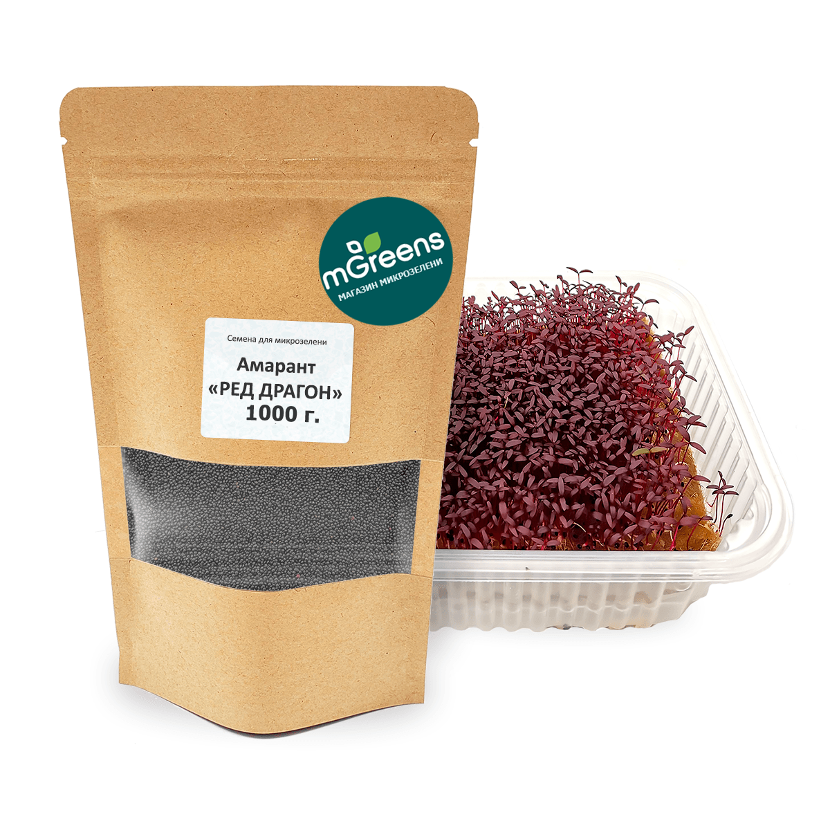 

Семена для микрозелени mGreen's Амарант "Ред Драгон" 1000 г, amarant_ves
