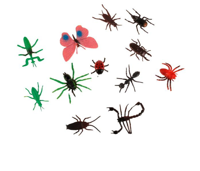 Набор фигурок Играем Вместе насекомые 12 шт шагаем по клеточкам насекомые графические диктанты детям 6 7 лет