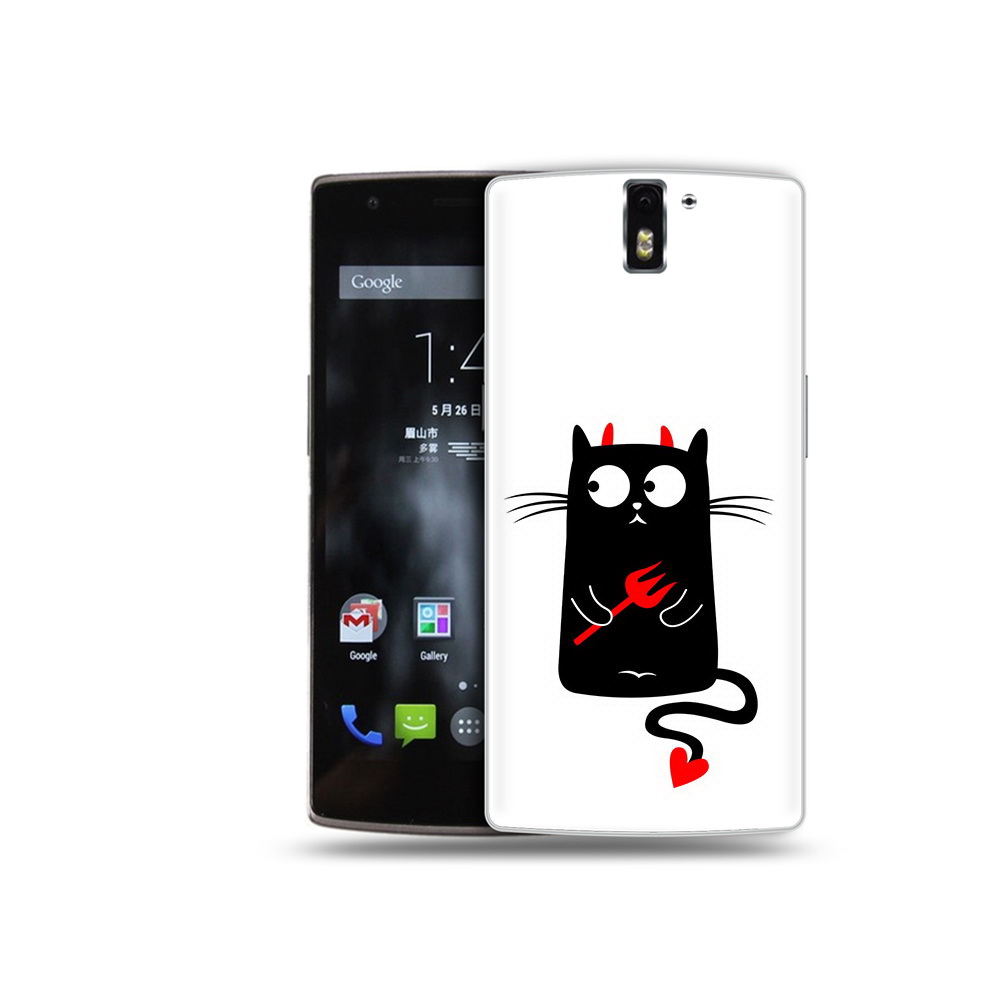 

Чехол MyPads Tocco для OnePlus One Кот демон, Прозрачный, Tocco
