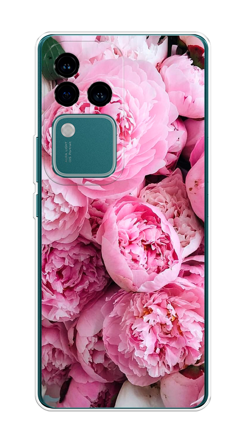 

Чехол на Vivo V30 Pro/S18 Pro "Розовые пионы", Бежевый;розовый, 269950-1