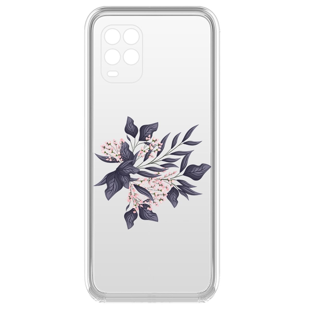 

Чехол-накладка Krutoff Clear Case Розовые бутоны для Xiaomi Mi 10 Lite