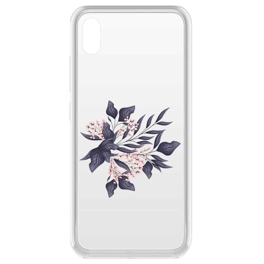 

Чехол-накладка Krutoff Clear Case Розовые бутоны для Vivo Y91C, Прозрачный