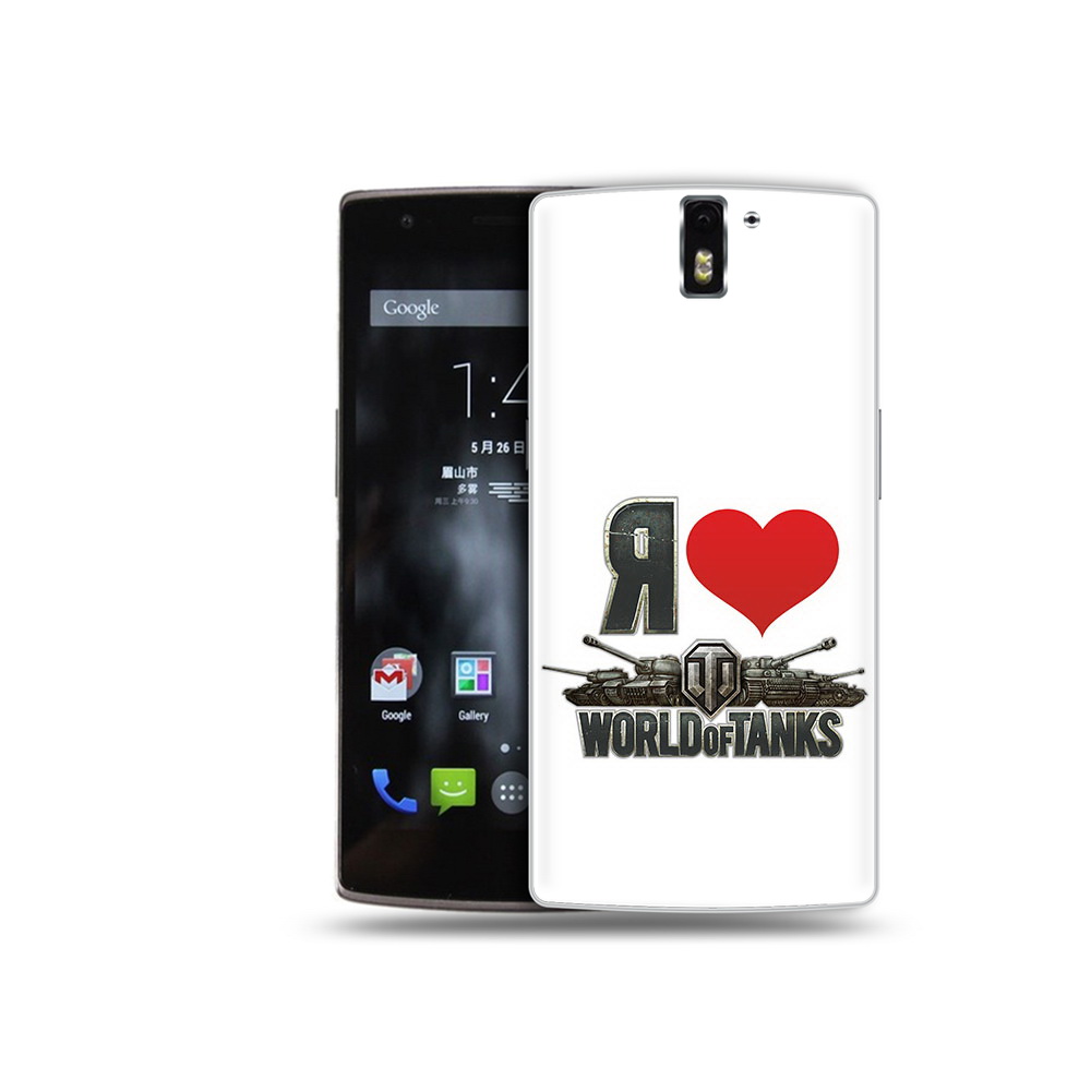 

Чехол MyPads Tocco для OnePlus One я люблю ворлд оф танк, Прозрачный, Tocco