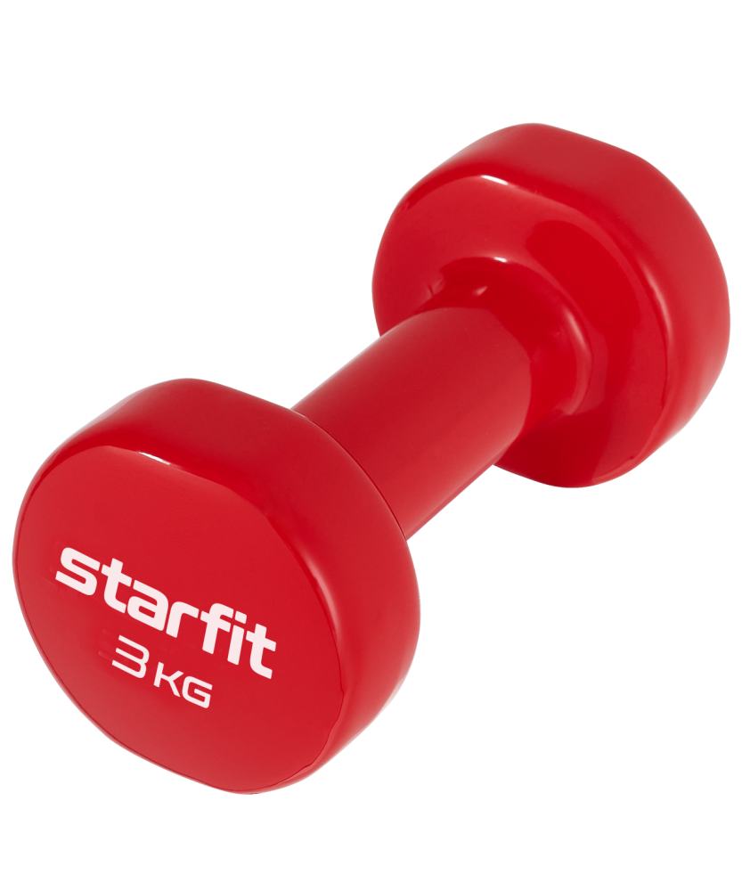 

Гантель виниловая Starfit DB-101 3 кг, красный, DB-101
