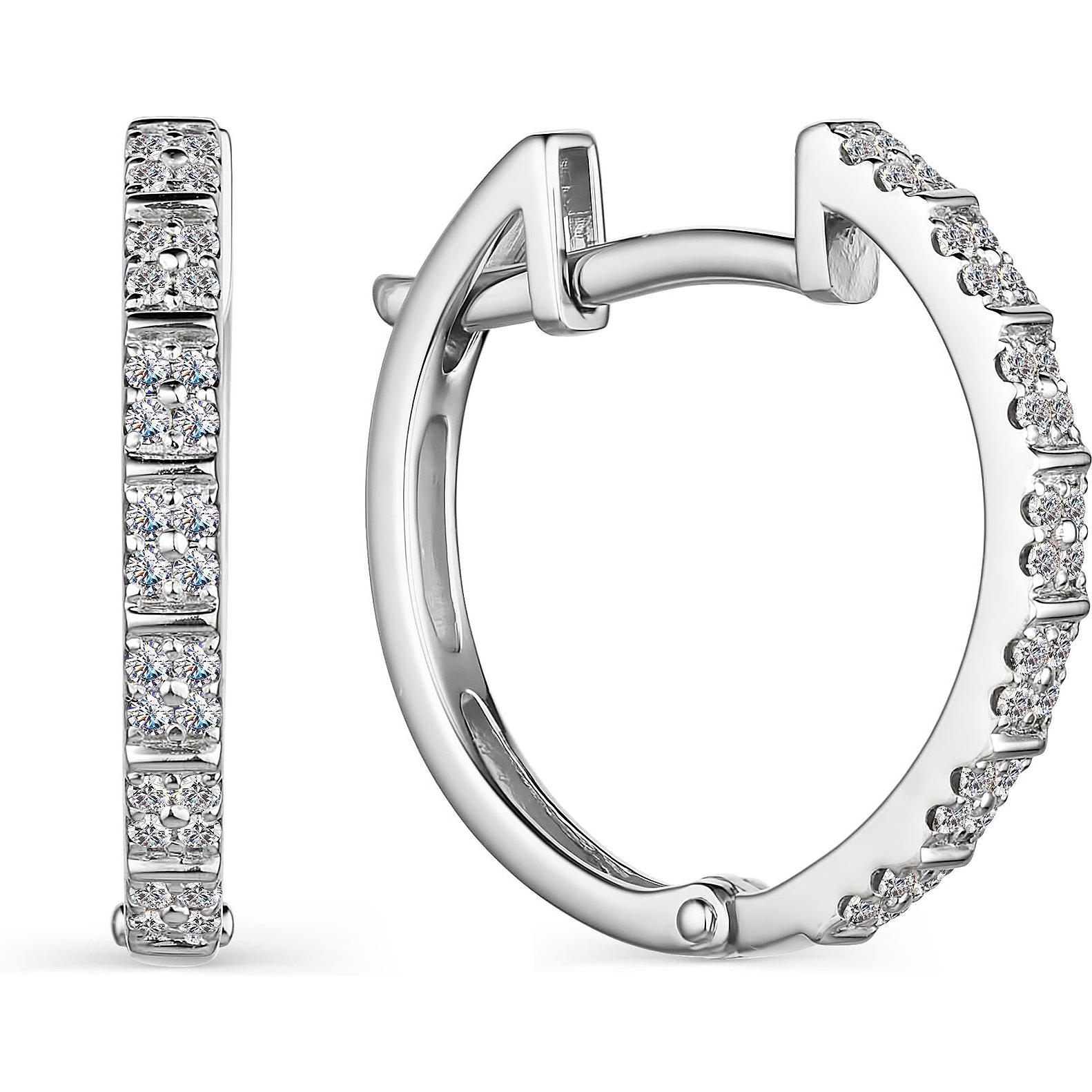 

Серьги из белого золота с бриллиантом АЛЬКОР 23989-200, 23989-200