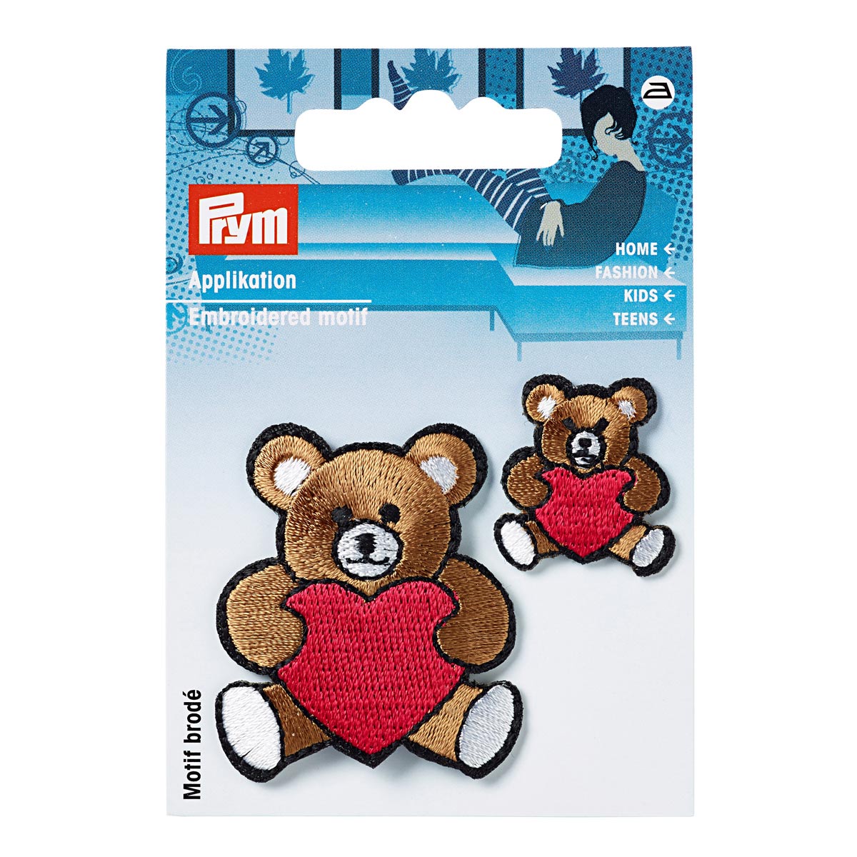 Термоаппликация Медвежонок с сердечком, большой и малый Prym 925260