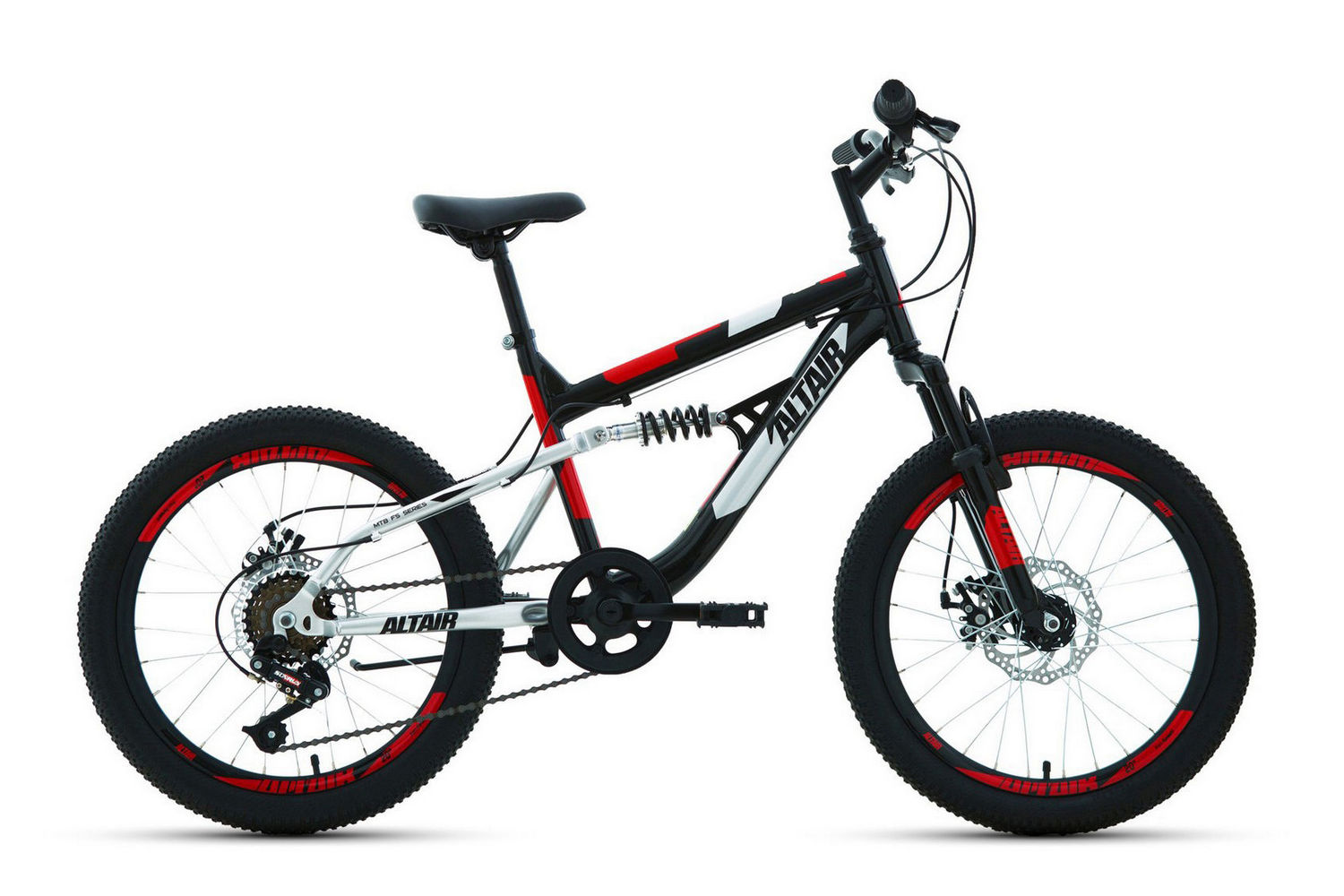 фото Велосипед altair mtb fs 20 2021 13" синий\красный