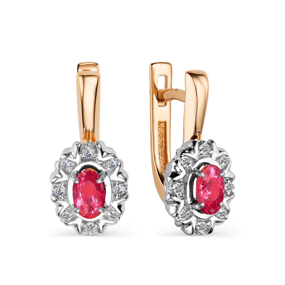 

Серьги из красного золота с бриллиантом АЛЬКОР 23897-103, 23897-103