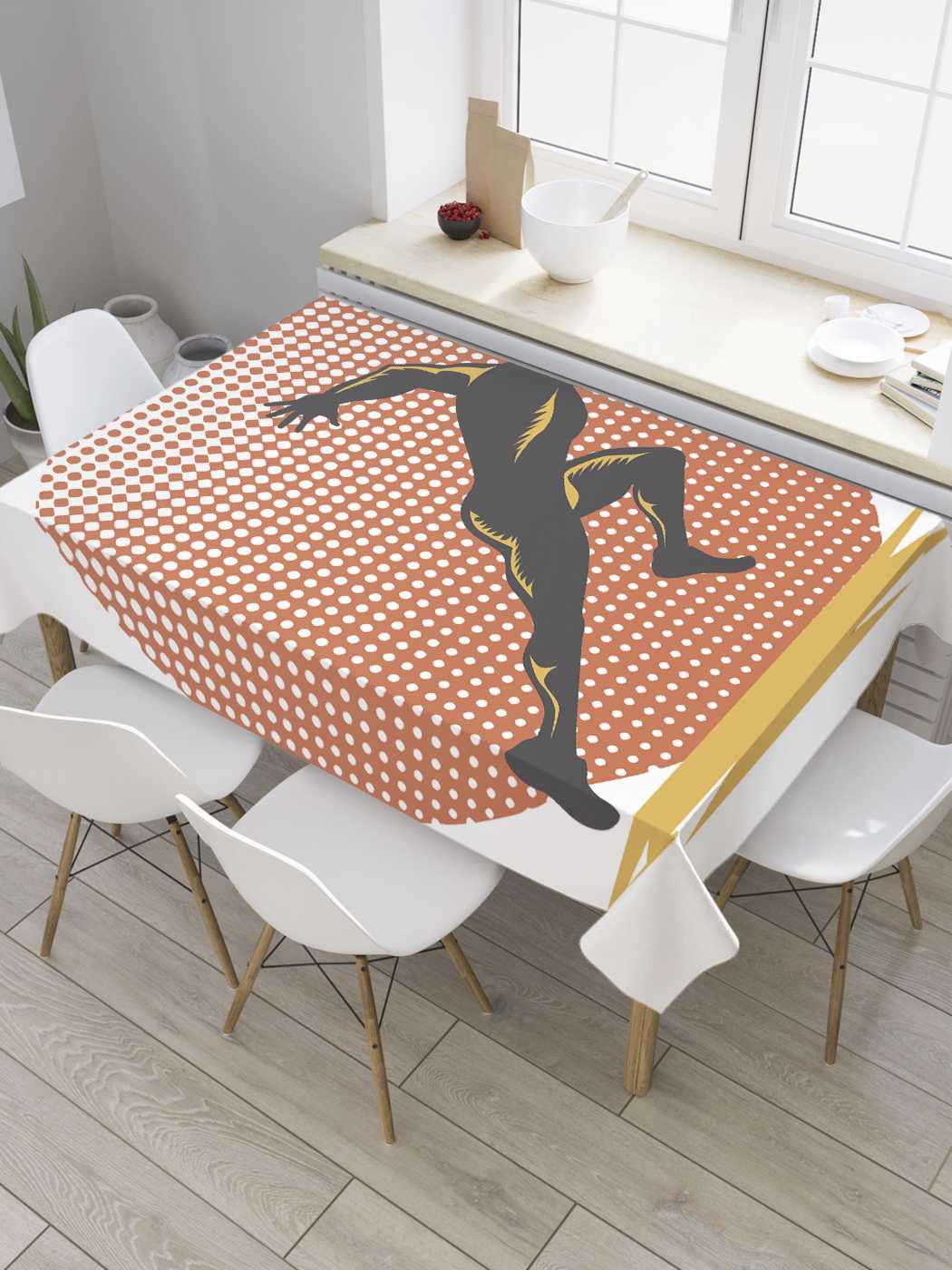 

Скатерть прямоугольная JoyArty "Убегающий силуэт" из сатена, 120x145 см, Убегающий силуэт