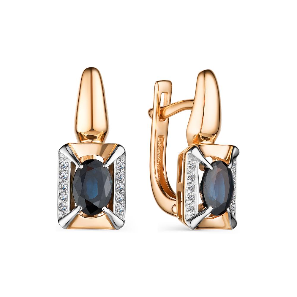 

Серьги из красного золота с бриллиантом АЛЬКОР 23933-102, 23933-102