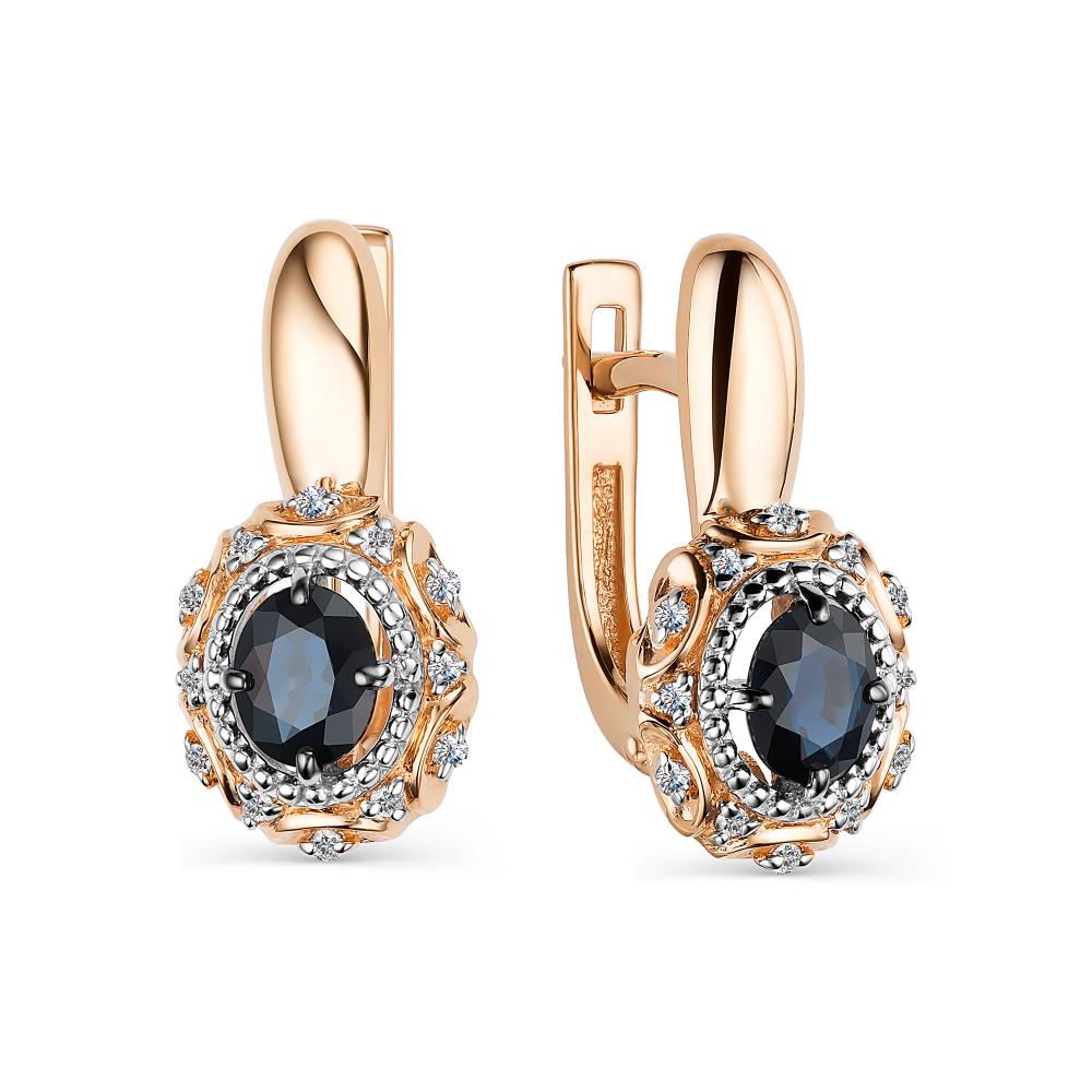 

Серьги из красного золота с бриллиантом АЛЬКОР 23891-102, 23891-102