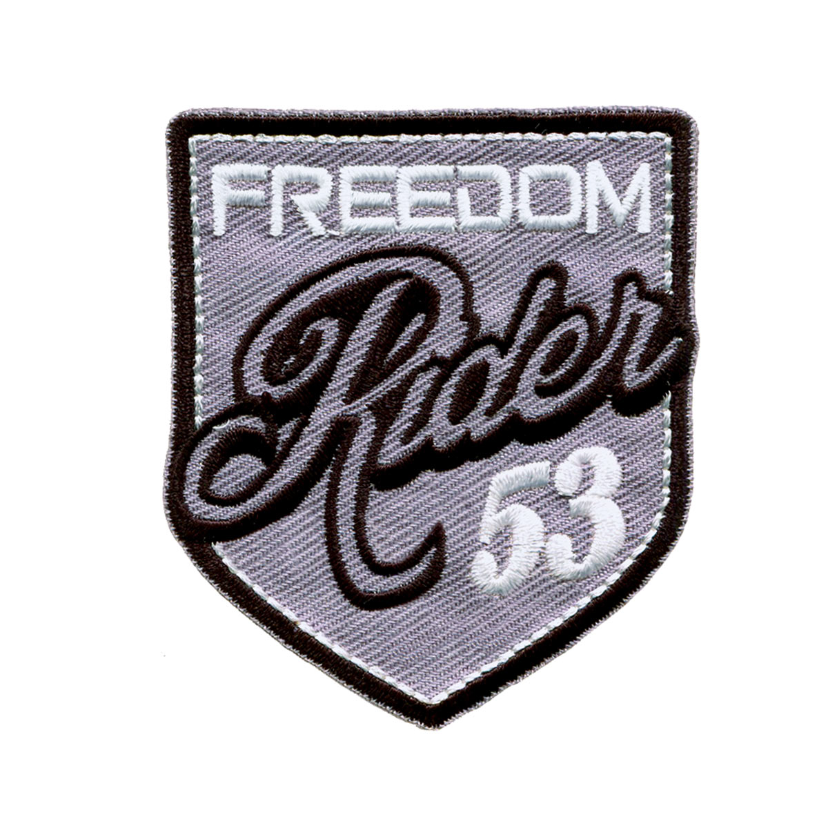 

922013 Термоаппликация ярлык RIDER, серый/черный/белый цв. 1шт. Prym, Разноцветный