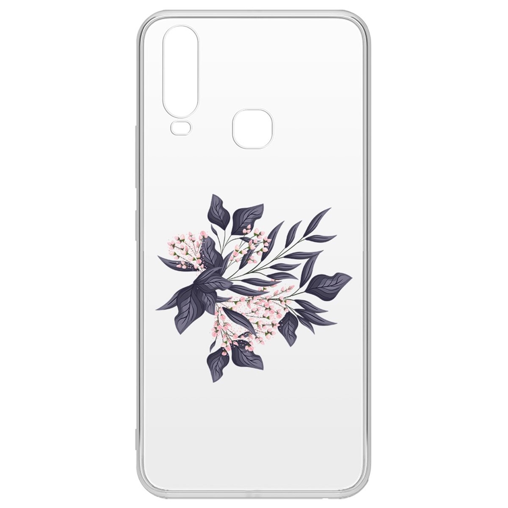 

Чехол-накладка Krutoff Clear Case Розовые бутоны для Vivo Y11/Y12/Y17, Прозрачный