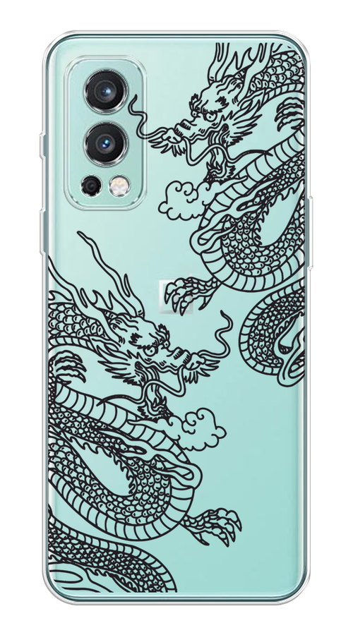 

Чехол на OnePlus Nord 2 5G "Два китайских дракона", Серый;черный, 151750-1