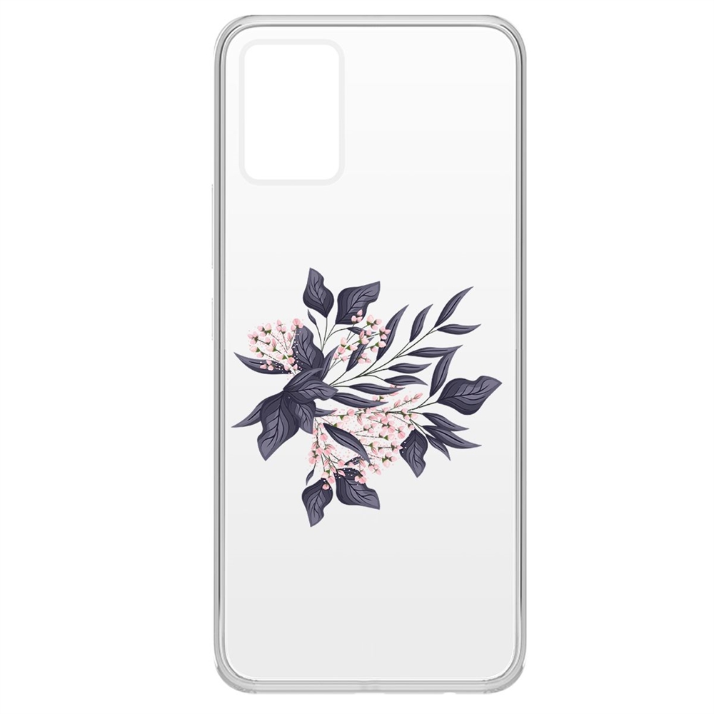 

Чехол-накладка Krutoff Clear Case Розовые бутоны для Vivo V20