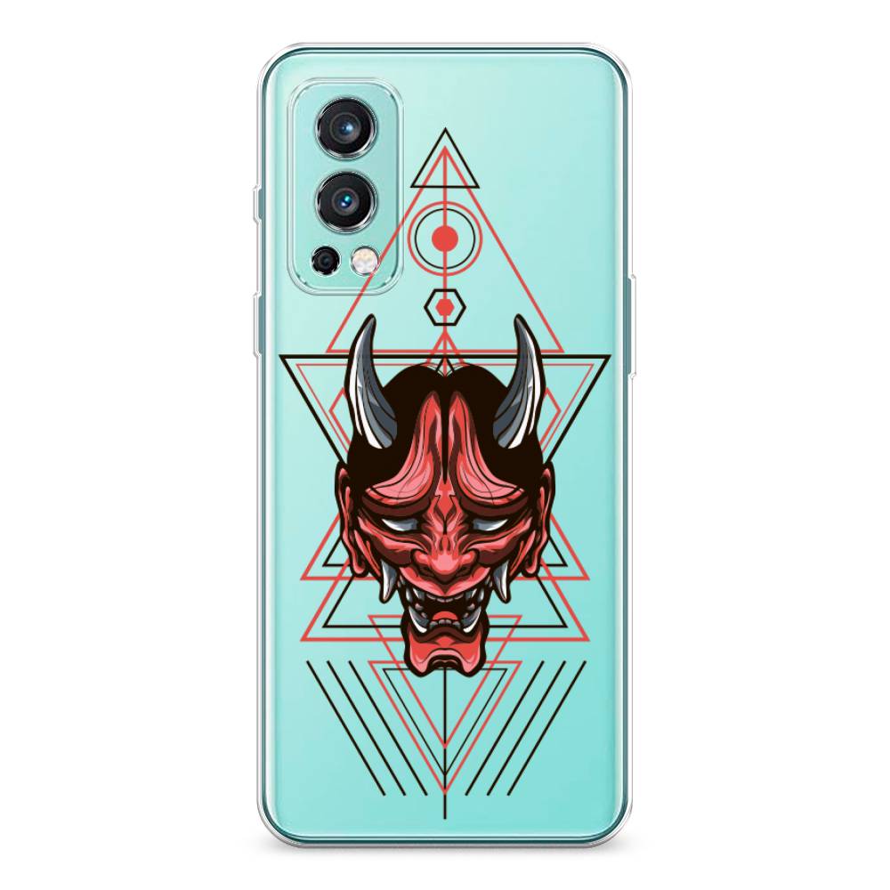 

Чехол на OnePlus Nord 2 5G "Hanya Oni mask", Серый;красный;черный, 151750-4