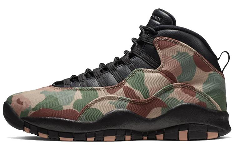 

Кроссовки унисекс Jordan Air Jordan 10 Retro Desert Camo хаки 44 EU, Air Jordan 10 Retro Desert Camo