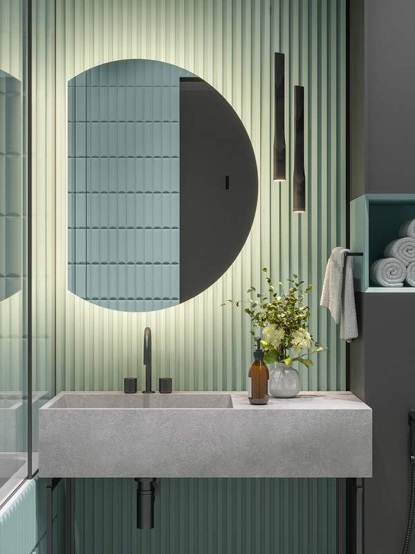 фото Шкаф в ванную навесной распашной alias 70*50 с зеркалом и подсветкой, shd705032