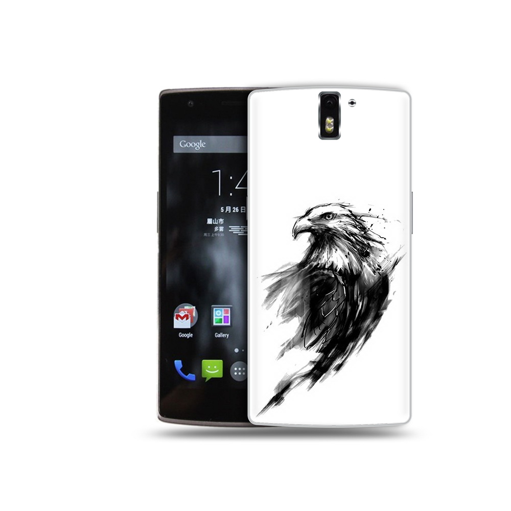 

Чехол MyPads Tocco для OnePlus One чб птица, Прозрачный, Tocco