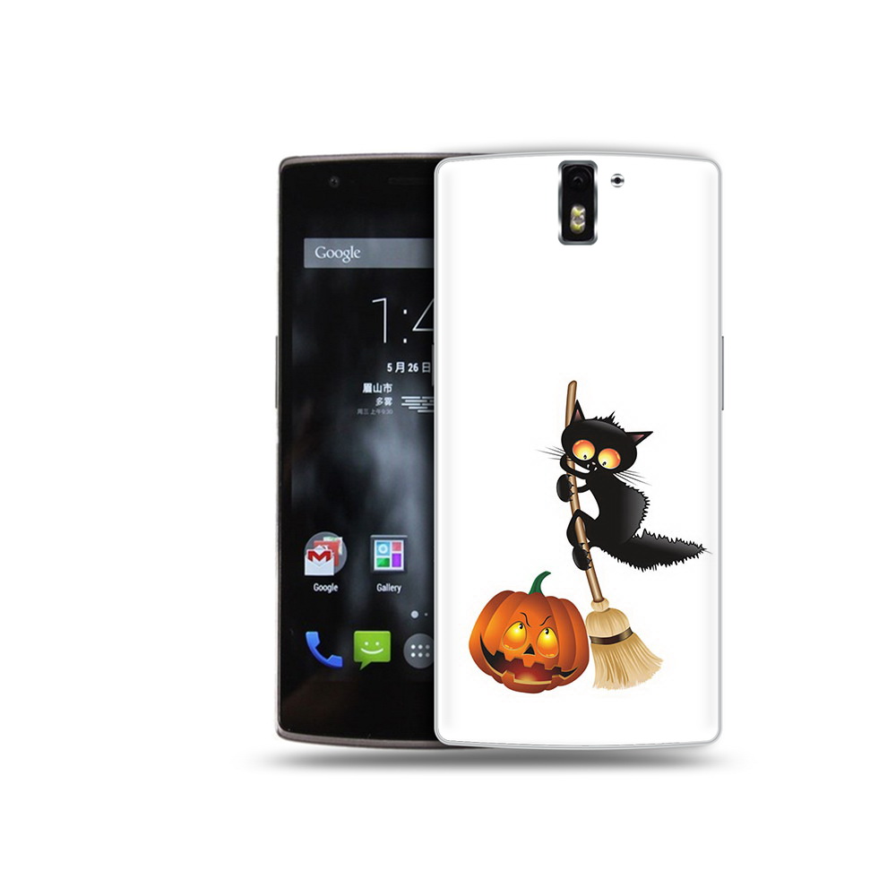 

Чехол MyPads Tocco для OnePlus One хэлуинский котик, Прозрачный, Tocco