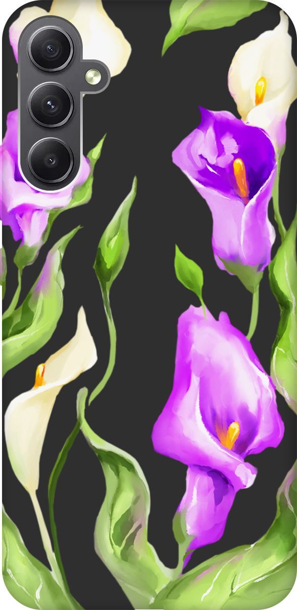 

Чехол на Samsung Galaxy A34 5G с 3D принтом "Amazing Callas" черный, Черный;зеленый, 158728